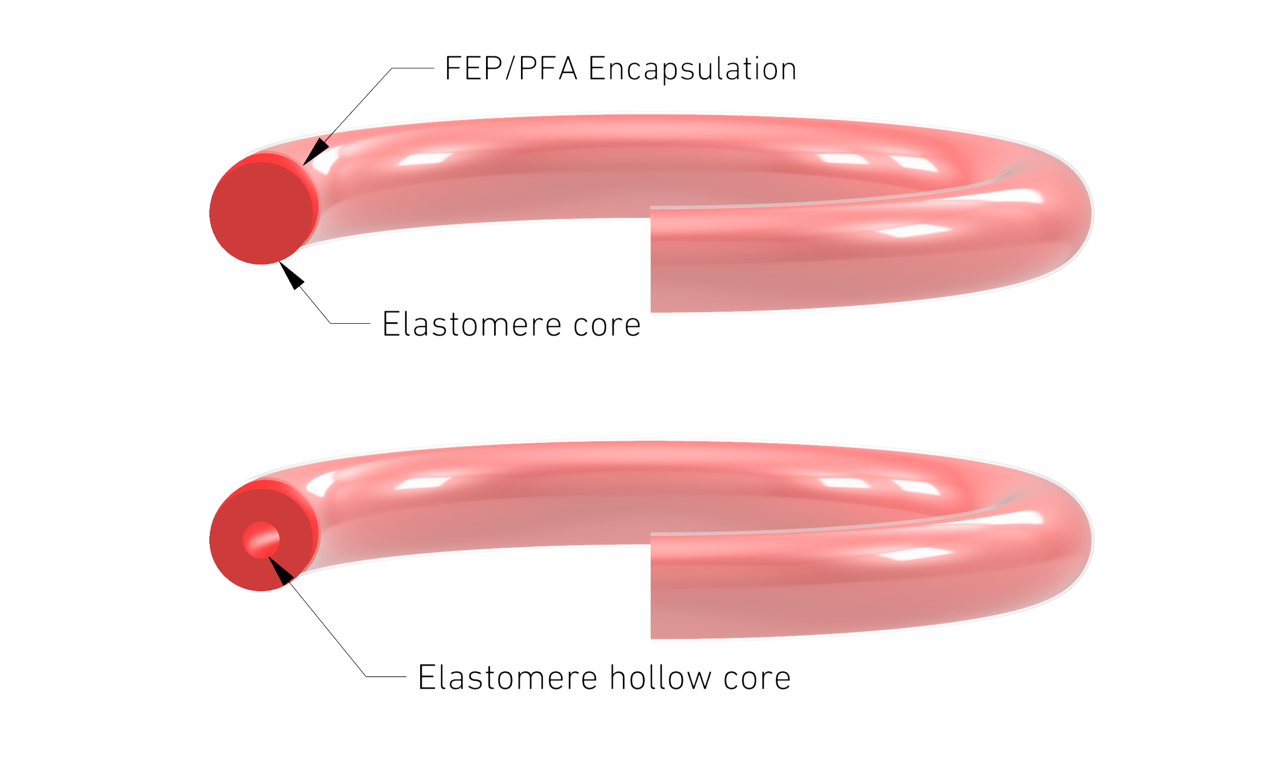 FEP/PFA encapsulated O-ring