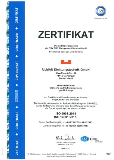 ISO 2025 Zertifikat